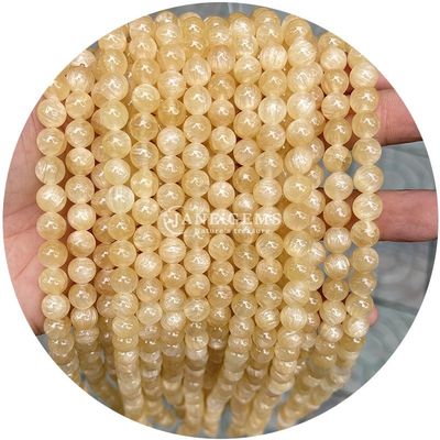 ขายปลีก กลมหินธรรมชาติ ลูกบัว กลมหินอ่อน ลูกบัวหินแท้ อุปกรณ์เสริม 8 มิลลิเมตร Aquamarine ลูกบัวอ่อนสําหรับเครื่องประดับ DIY