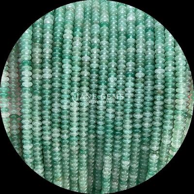 หลากหลายหินแท้ ประเภท Rondelle Abacus รูปแบบ Sodalite เขียว Aventurine สายขนมลอยสําหรับการออกแบบเครื่องประดับ