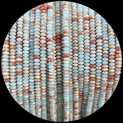 หลากหลายหินแท้ ประเภท Rondelle Abacus รูปแบบ Sodalite เขียว Aventurine สายขนมลอยสําหรับการออกแบบเครื่องประดับ