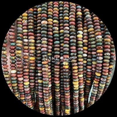 หินแท้ Rondelle Abacus รูปทรงข้อมูลกระดาษสีชมพู Aventurine Lapis Lazuli สายข้อมูลกระดาษหลุดสําหรับพลังงานการเยียวยา