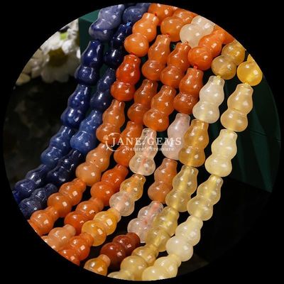 รูปทรงมะระลูกปัดคริสตัลอัญมณีแจกันรูปร่างเส้นลูกปัดหลวมสำหรับการทำเครื่องประดับ DIY
