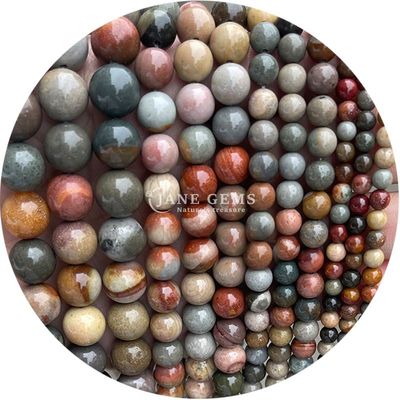 ขายปลีกหินธรรมชาติ jasper กลมหินอ่อน 8 มม Labradorite กลมหินอ่อน Rose Quartz กลมหินอ่อน spacers สําหรับเครื่องประดับ