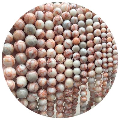 ขายปลีกหินธรรมชาติ jasper กลมหินอ่อน 8 มม Labradorite กลมหินอ่อน Rose Quartz กลมหินอ่อน spacers สําหรับเครื่องประดับ