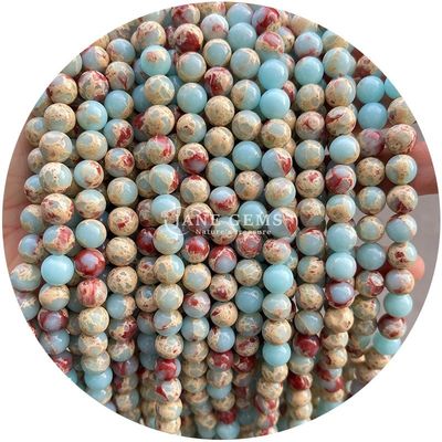 ขายปลีกหินธรรมชาติ กลมหินอ่อน 8 มม สีชมพู Zebra Jasper กลมหินอ่อน Tourmaline กลมหินอ่อน Spacers สําหรับเครื่องประดับ