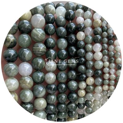 ขายปลีกหินธรรมชาติ กลมหินอ่อน 8 มม สีชมพู Zebra Jasper กลมหินอ่อน Tourmaline กลมหินอ่อน Spacers สําหรับเครื่องประดับ