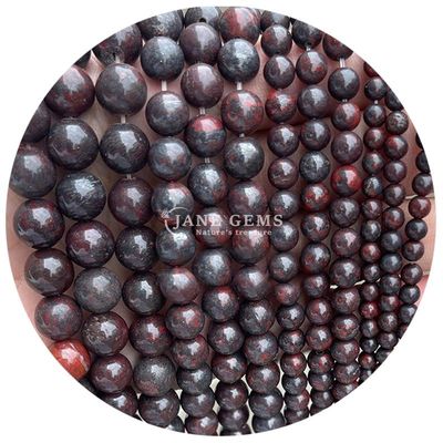 ขายปลีกหินธรรมชาติ กลมหินอ่อน 8 มม สีชมพู Zebra Jasper กลมหินอ่อน Tourmaline กลมหินอ่อน Spacers สําหรับเครื่องประดับ