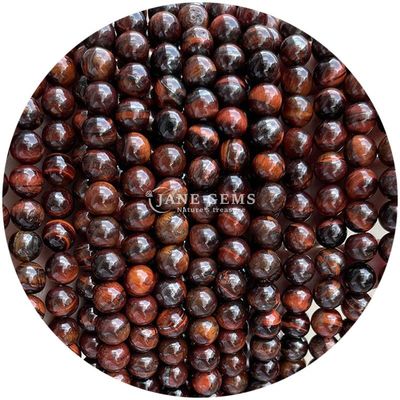 ขายปลีกหินธรรมชาติ ลูกบัวกลมลอย 8 มม ตาเสือ ลูกบัวลอย ดอกกุหลาบ ตาเสือแดง ลูกบัวกลม ระยะสําหรับเครื่องประดับ