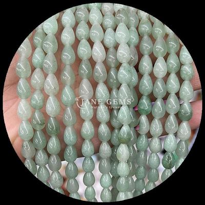 Lapis Lazuli สีเขียว Aventurine Gem Bead สีธรรมชาติ Crystal Water Drop Shape Stone สีหิน