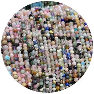 ขายปลีก ควาร์ทซ์หลายสี หินแท้ครึ่งมูลค่า ลูกบัวมีด้าน อุปกรณ์เสริม Shell Pearl Spacer สําหรับทําเครื่องประดับ