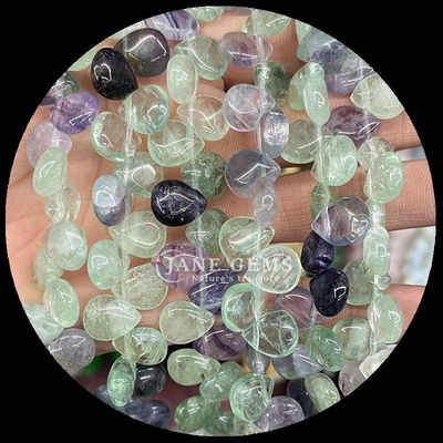 ชาวอินเดีย Agate Topaz Gem Bead สีน้ํากระจกธรรมชาติ รูปทรงหิน สายกระจกโล่งสําหรับข้อมือ