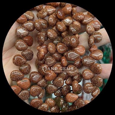 ชาวอินเดีย Agate Topaz Gem Bead สีน้ํากระจกธรรมชาติ รูปทรงหิน สายกระจกโล่งสําหรับข้อมือ
