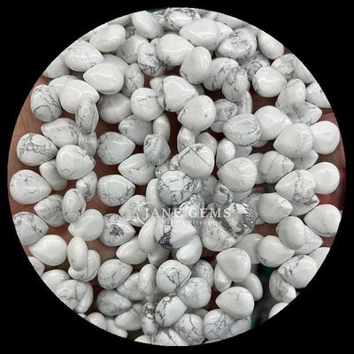 Howlite Crazy Agate Gem Bead ลักษณะน้ํากระบอกคริสตัลธรรมชาติ หินลอย