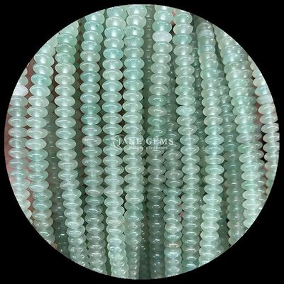 สีชมพู Aventurine สีเขียว Aventurine Gem Bead สีคริสตัลธรรมชาติ UFO รูปทรงหิน