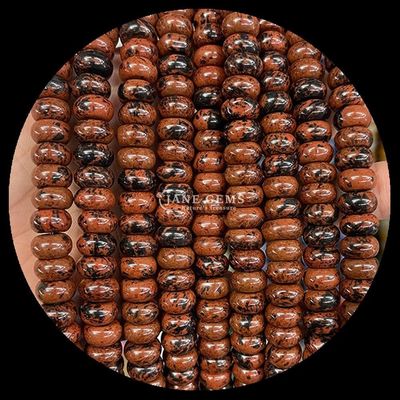 ลีมอนเจด อมาซอนิต เพชรประดับ Natural Crystal UFO Shape Stone Loose Bead Strands สําหรับข้อมือ