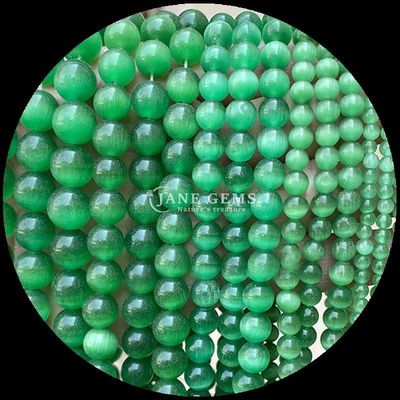 รูปทรงกลม พระเครื่องข้อมือ สีน้ําเงิน เขียว สีส้ม สีแมว ตา