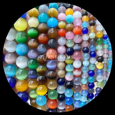 รูปทรงกลม พระเครื่องข้อมือ สีน้ําเงิน เขียว สีส้ม สีแมว ตา