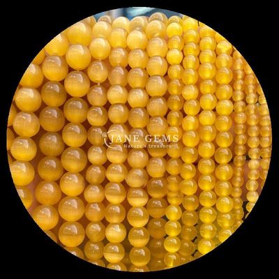 ทอง สีน้ําเงินมะกอก เพชร กลมรูปทรงกลมตาแมว กลมลอย กลมลอยสําหรับเครื่องประดับมือ