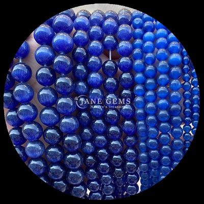 ทอง สีน้ําเงินมะกอก เพชร กลมรูปทรงกลมตาแมว กลมลอย กลมลอยสําหรับเครื่องประดับมือ