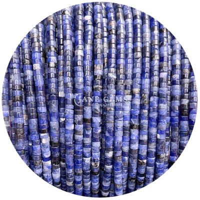 รางหิน Sodalite รางหิน Lapis Lazuliธรรมชาติ รูปทรงมุมขวา รางหินคริสตัล
