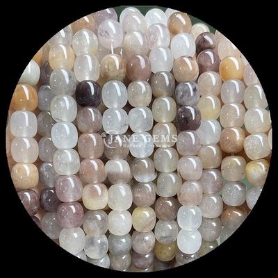 เพชรหินเขียว Aventurine หินสีม่วง หินแท้ธรรมชาติ หินแท้ แอปเปิ้ล Shape Loose Bead Strands สําหรับการทําเครื่องประดับ