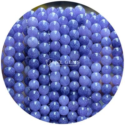 ลาเวนเดอร์ ชาลเซโดนี สีแดงสด ชาลเซโดนีกลม กระจายกระจาย ลูกบัว ผลิตภัณฑ์ครึ่งเสร็จ DIY เครื่องประดับ
