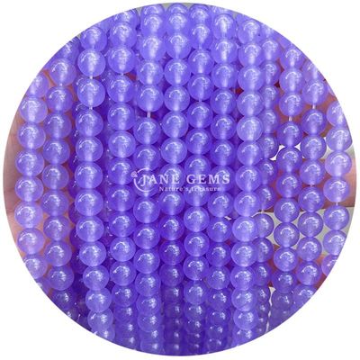 ลาเวนเดอร์ ชาลเซโดนี สีแดงสด ชาลเซโดนีกลม กระจายกระจาย ลูกบัว ผลิตภัณฑ์ครึ่งเสร็จ DIY เครื่องประดับ
