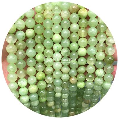 ผสมกลม Jades หินแคลซิโดนี ลูกบัวบําบัดคริสตัลหินธรรมชาติ ลูกบัวคล่อง DIY การทําเครื่องประดับ