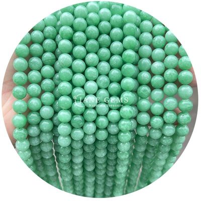 กลม Jades สีหิน Chalcedony ลูกบัวการรักษาคริสตัลหินธรรมชาติ ลูกบัวอ่อนสําหรับการทําเครื่องประดับ DIY