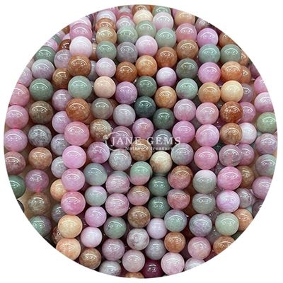 หินธรรมชาติ สายรุ้ง สีชมพู ชินเจียง ชาลซิโดนี สําหรับเครื่องประดับ การทําข้อมือ