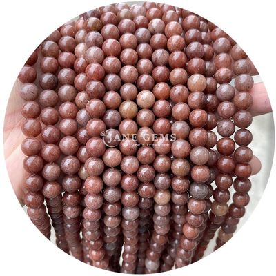 หินธรรมชาติ หินหอมหินแท้ หินเพชรสีชมพู Aventurine กลม เรียบเรียบ สําหรับการทําเครื่องประดับ DIY