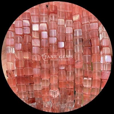 รูปทรงสี่เหลี่ยม ลายตาเสือ Opalite สายขนมลอยสําหรับพลังงานบําบัด