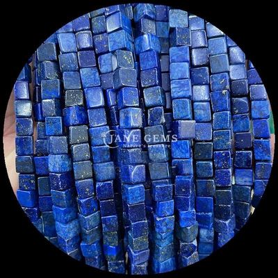 รูปทรงสี่เหลี่ยม Howlite Lapis Lazuli สายข้อมูลอ่อนสําหรับการทําเครื่องประดับ DIY