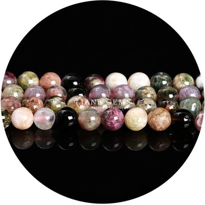 สะสมพลังงาน การเยียวยาธรรมชาติ คริสตัลหินแท้ ลูกบัว Tourmaline Magnesite สําหรับการทําเครื่องประดับคริสตัล
