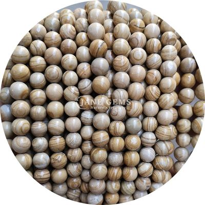 กลมธรรมชาติแท้ ลดกระแสคริสตัลหินแสนคุ้มค่า กลมสําหรับการทําเครื่องประดับ