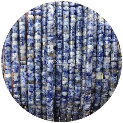 ลูกบัวคริสตัลธรรมชาติรูปร่างมุมขวา Labradorite ลูกบัวโล่งสําหรับการออกแบบเครื่องประดับ