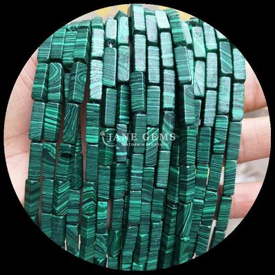 มะลาคิตธรรมชาติ Unakite สี่เหลี่ยมทรงสี่เหลี่ยม กลีบหินแท้สําหรับเครื่องประดับ DIY