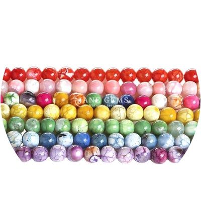 สีต่าง ๆ สีน้ําแข็ง สีเรียบทรงกลม กลมลื่น สําหรับการทําเครื่องประดับและงานฝีมือ