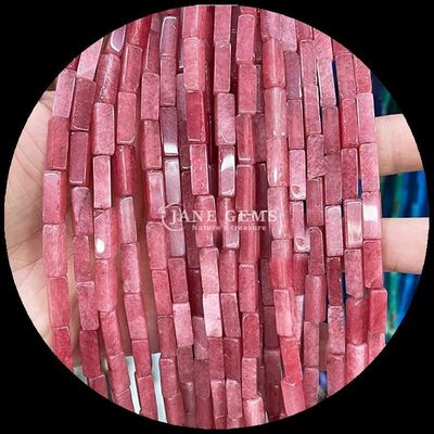 สีเรียบ จบสี่เหลี่ยม เพชรหิน ม่วง แผนที่แคลเซโดเนีย Jasper 4x13mm สําหรับเครื่องประดับ DIY