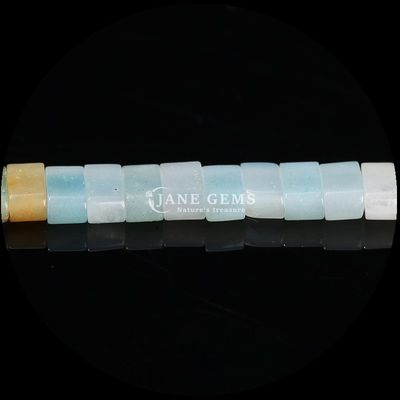 หินเพชรธรรมชาติ สีขาว จัดการ ลูกขุนลูกบาศก์ Amazonite ภาพ Jasper สายขุนลูกขุนโล่ง สําหรับการทําเครื่องประดับ