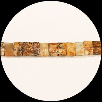 หินเพชรธรรมชาติ สีขาว จัดการ ลูกขุนลูกบาศก์ Amazonite ภาพ Jasper สายขุนลูกขุนโล่ง สําหรับการทําเครื่องประดับ