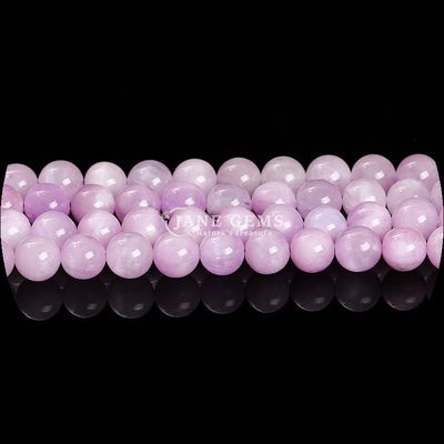 สีสันกลมหินแสนอร่อย ลูกบัวกราเนต มอร์แกนไทท สําหรับเครื่องประดับ การทําข้อมือ DIY สร้อยคอ / แหวนหู