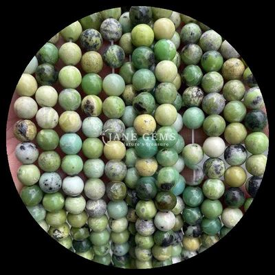 สีสันกลมหินแสนอร่อย ลูกบัวกราเนต มอร์แกนไทท สําหรับเครื่องประดับ การทําข้อมือ DIY สร้อยคอ / แหวนหู