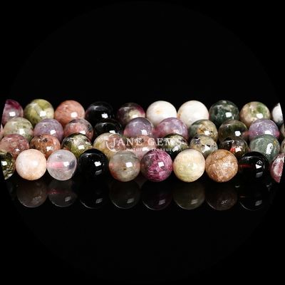 รูปทรงกลม หลากหลายพระหินแท้ธรรมชาติ Labradorite Amazonite สายลอย สําหรับการออกแบบเครื่องประดับ DIY