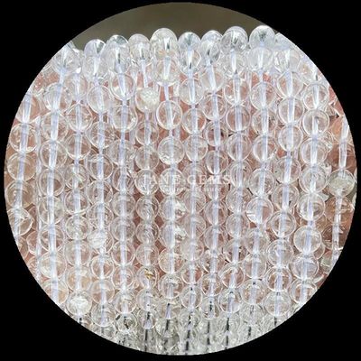 รูปทรงกลมธรรมชาติ หินเพชร ลูกบัว ควาร์ทซ์ใส ซิตริน อเมธิสต์ สายลอยสําหรับเครื่องประดับ DIY
