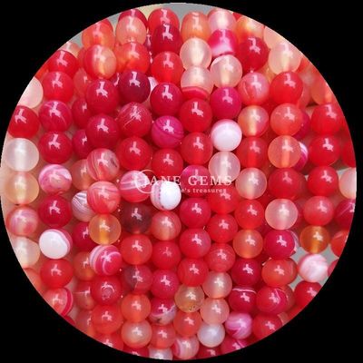 รูปทรงกลม หินแท้ สีแดง สีขาว สีเขียว สีขาว สีขาว สีธรรมชาติ สายข้อมูลกระดาษผ่อนคลายสําหรับหูทําเครื่องประดับ DIY