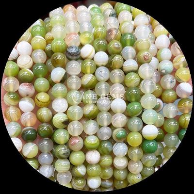 รูปทรงกลม หินแท้ สีแดง สีขาว สีเขียว สีขาว สีขาว สีธรรมชาติ สายข้อมูลกระดาษผ่อนคลายสําหรับหูทําเครื่องประดับ DIY