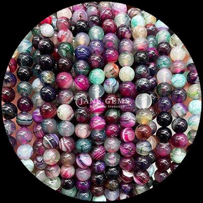 รูปทรงกลม หินแท้ สีแดง สีขาว สีเขียว สีขาว สีขาว สีธรรมชาติ สายข้อมูลกระดาษผ่อนคลายสําหรับหูทําเครื่องประดับ DIY