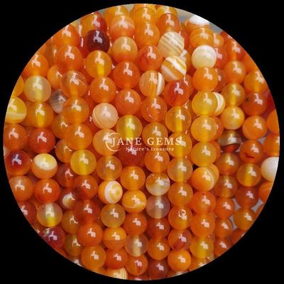 กลมตัดหลายสี พระหินแท้ ลูกบัวสีเหลืองสีน้ําเงิน สีขีดขวาง สําหรับทําเครื่องประดับ DIY และบําบัดข้อมือ