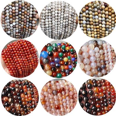 ลูกขุนสีหลายสีที่กําหนดเองในรูปร่างกลม 8 มม จากสําหรับการทําเครื่องประดับ