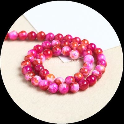 สร้อยข้อมือหินแท้ สีต่าง ๆ สายข้อมือหินแท้ Jade Loose Bead เพื่อยกย่องสไตล์ของคุณด้วยความหรูหราธรรมชาติ